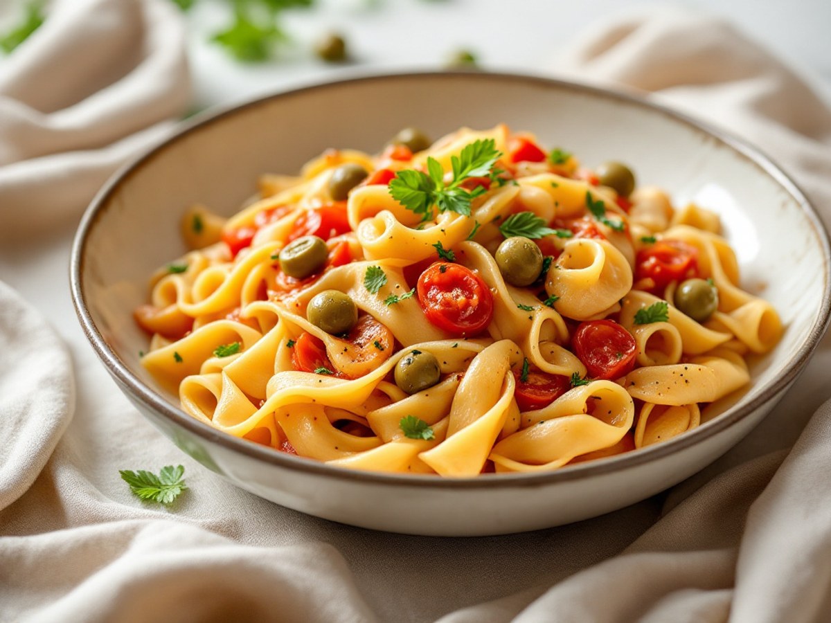 Pasta mit Thunfisch und pikanter Tomatensoße